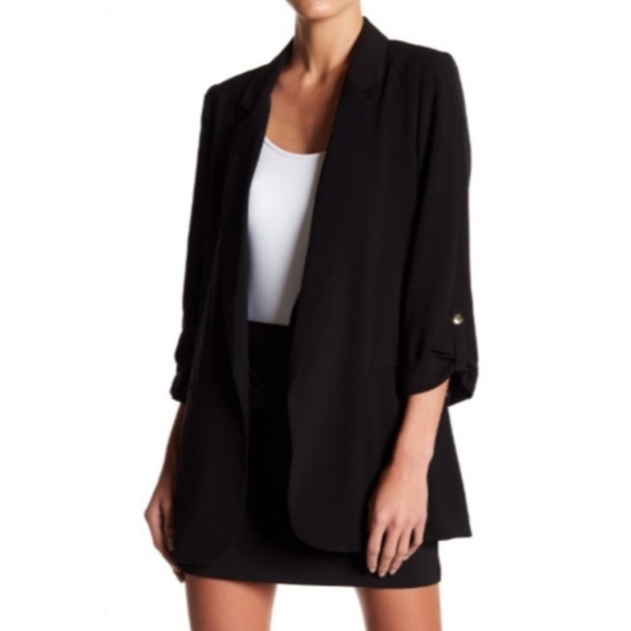 DO+BE Jackets & Blazers - Black Longline Boyfriend Blazer